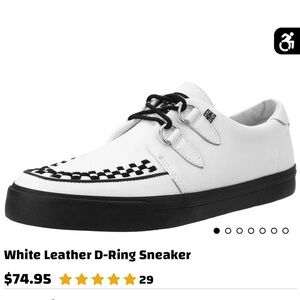 TUK Creeper Snakers D-Ring White and Black